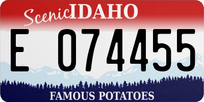 ID license plate E074455