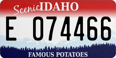 ID license plate E074466