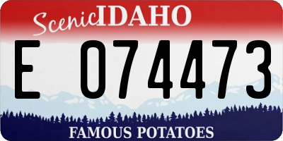 ID license plate E074473