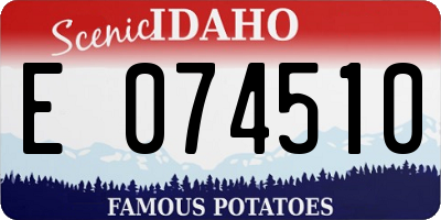 ID license plate E074510