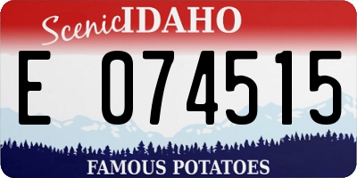 ID license plate E074515