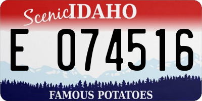 ID license plate E074516