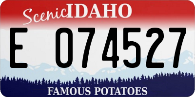 ID license plate E074527