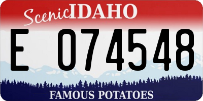 ID license plate E074548