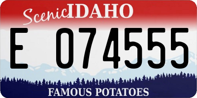ID license plate E074555
