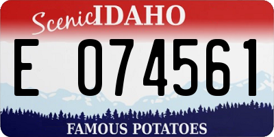 ID license plate E074561