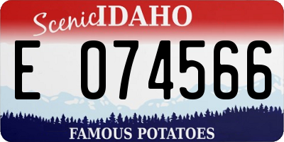 ID license plate E074566