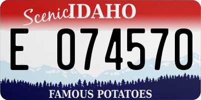 ID license plate E074570