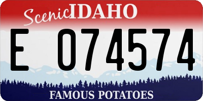 ID license plate E074574