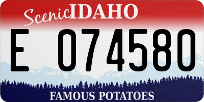 ID license plate E074580