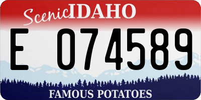 ID license plate E074589