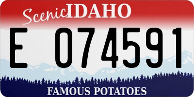 ID license plate E074591