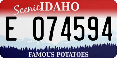 ID license plate E074594