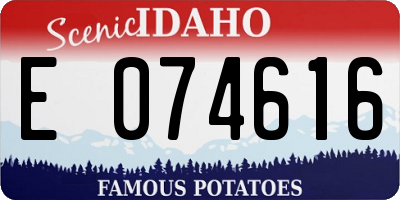 ID license plate E074616