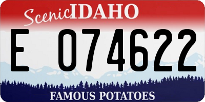 ID license plate E074622