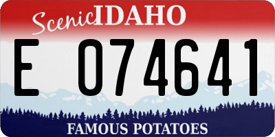 ID license plate E074641