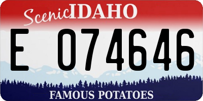 ID license plate E074646
