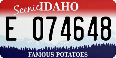 ID license plate E074648