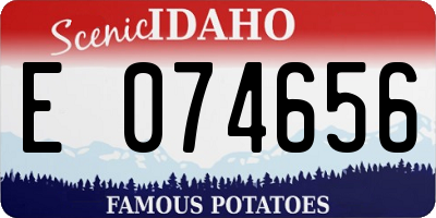 ID license plate E074656