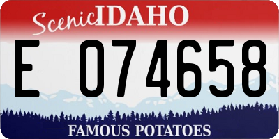 ID license plate E074658