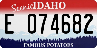 ID license plate E074682