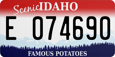 ID license plate E074690