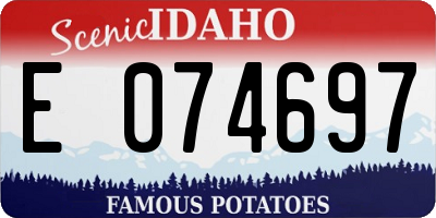 ID license plate E074697