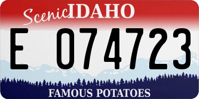ID license plate E074723