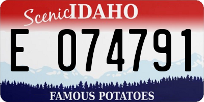 ID license plate E074791