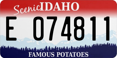 ID license plate E074811
