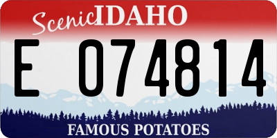ID license plate E074814
