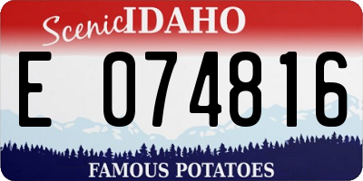 ID license plate E074816