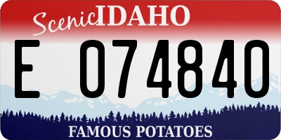 ID license plate E074840