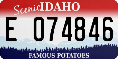 ID license plate E074846