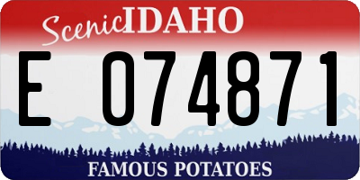 ID license plate E074871