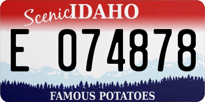 ID license plate E074878