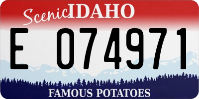 ID license plate E074971