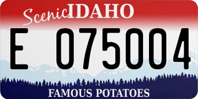 ID license plate E075004