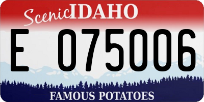 ID license plate E075006