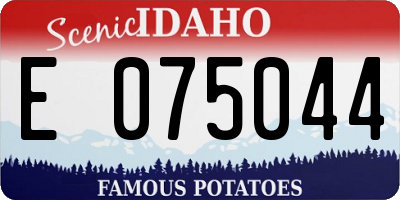 ID license plate E075044