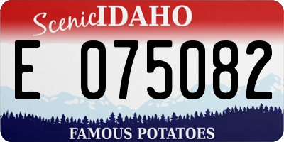 ID license plate E075082