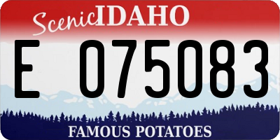 ID license plate E075083