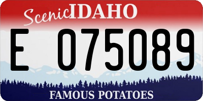 ID license plate E075089
