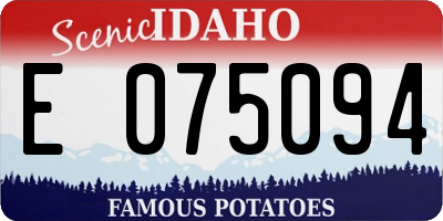 ID license plate E075094