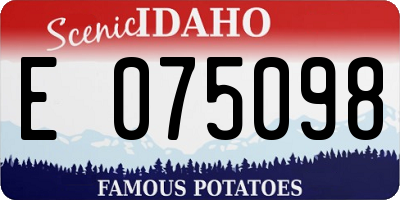 ID license plate E075098