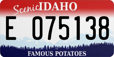 ID license plate E075138