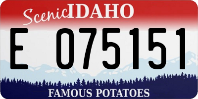 ID license plate E075151