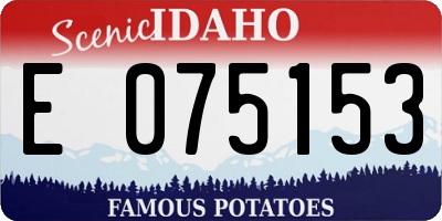 ID license plate E075153