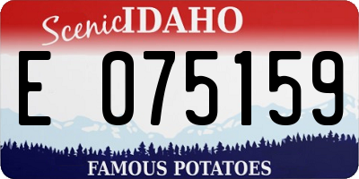 ID license plate E075159