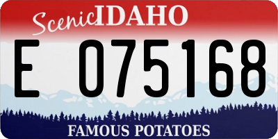 ID license plate E075168